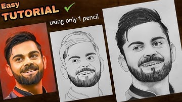 How to draw Virat Kohli Step by step | Drawing Tutorial | YouCanDraw