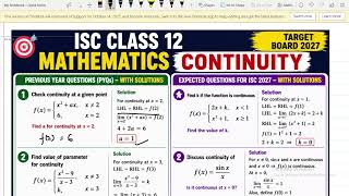 Continuity class 12