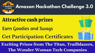 Amazon Hackathon Challenge | Hackon 3.0 with Amazon Registration  | Amazon Free Goodies and swags Net Worth