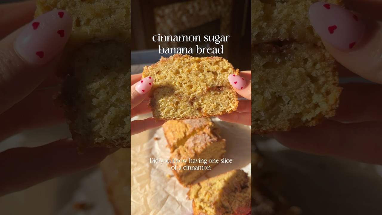 Cinnamon sugar banana bread #easyrecipe #bananabread