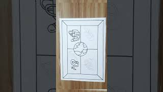 How to draw Reduce Reuse Recycle poster chart drawing for beginners ( easy ) step by step #shorts