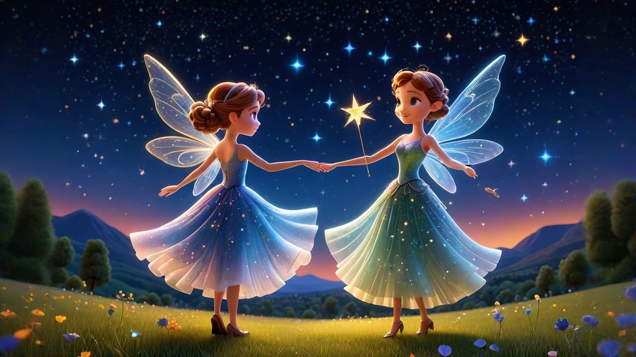 Six Flying Fairies Twinkle in the Sky | Magical Counting Song for Kids | Fairy Nursery Rhyme