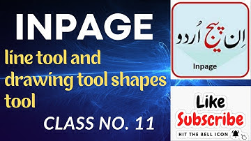 InPage Line, Drawing & Shapes Tool Class 11 | Skill Everything Urdu Guide