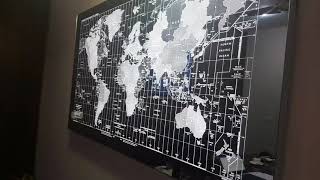 World Map Led Mirror by Laser Art Pakiatan