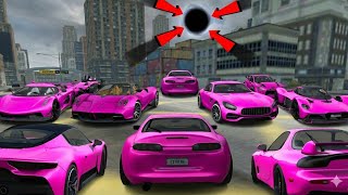 Pink Supercar Extreme Stunts Over City 🏙️ | Extreme Car Driving Simulator Gameplay screenshot 5