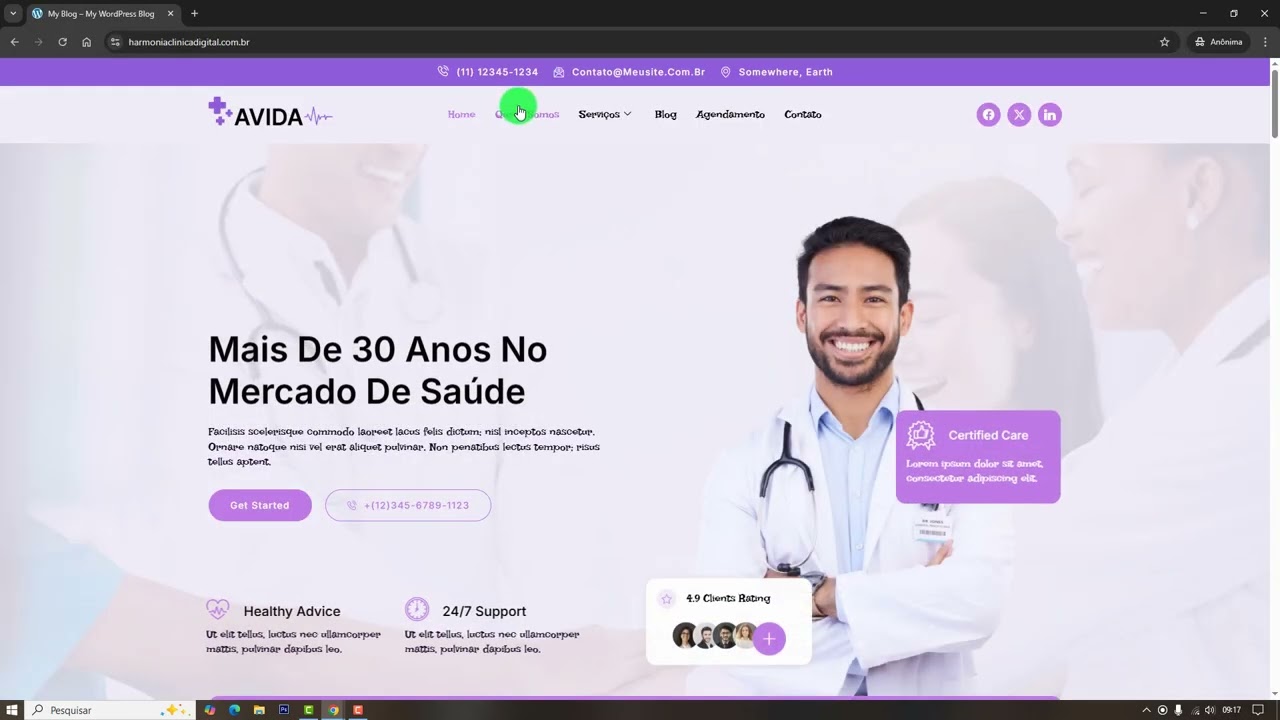 CRIANDO SITE PARA CLINICA - PASSO A PASSO COMPLETO