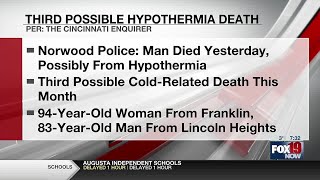 Third possible hypothermia death