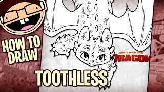How to Draw TOOTHLESS (How to Train Your Dragon) | Narrated Easy Step-by-Step Tutorial screenshot 3