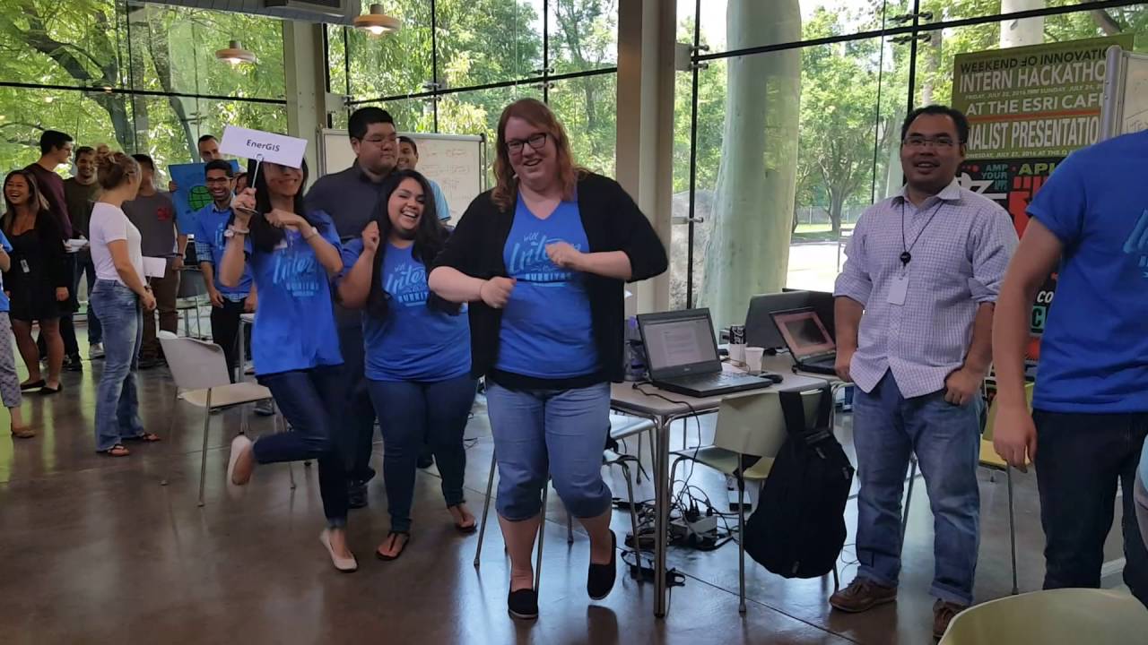 Esri Interns Hackathon Running Man Challenge - YouTube
