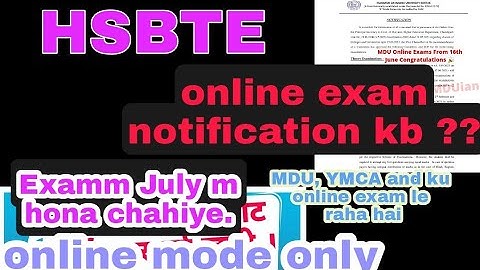 #Hsbte Hsbte exam update.