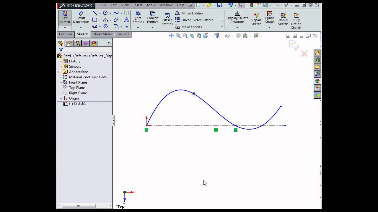 How to create & edit splines 1 SOLIDWORKS Beginner Tutorials YouTube