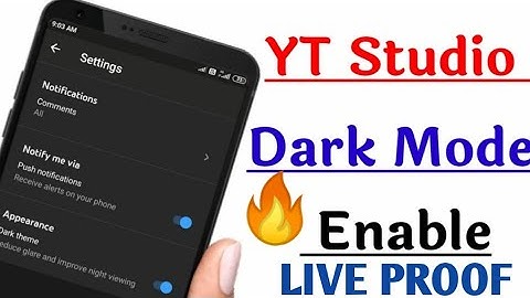 Live Proof | How To Enable Dark Mode On YouTube Studio | Dark Theme On YT Studio New Update