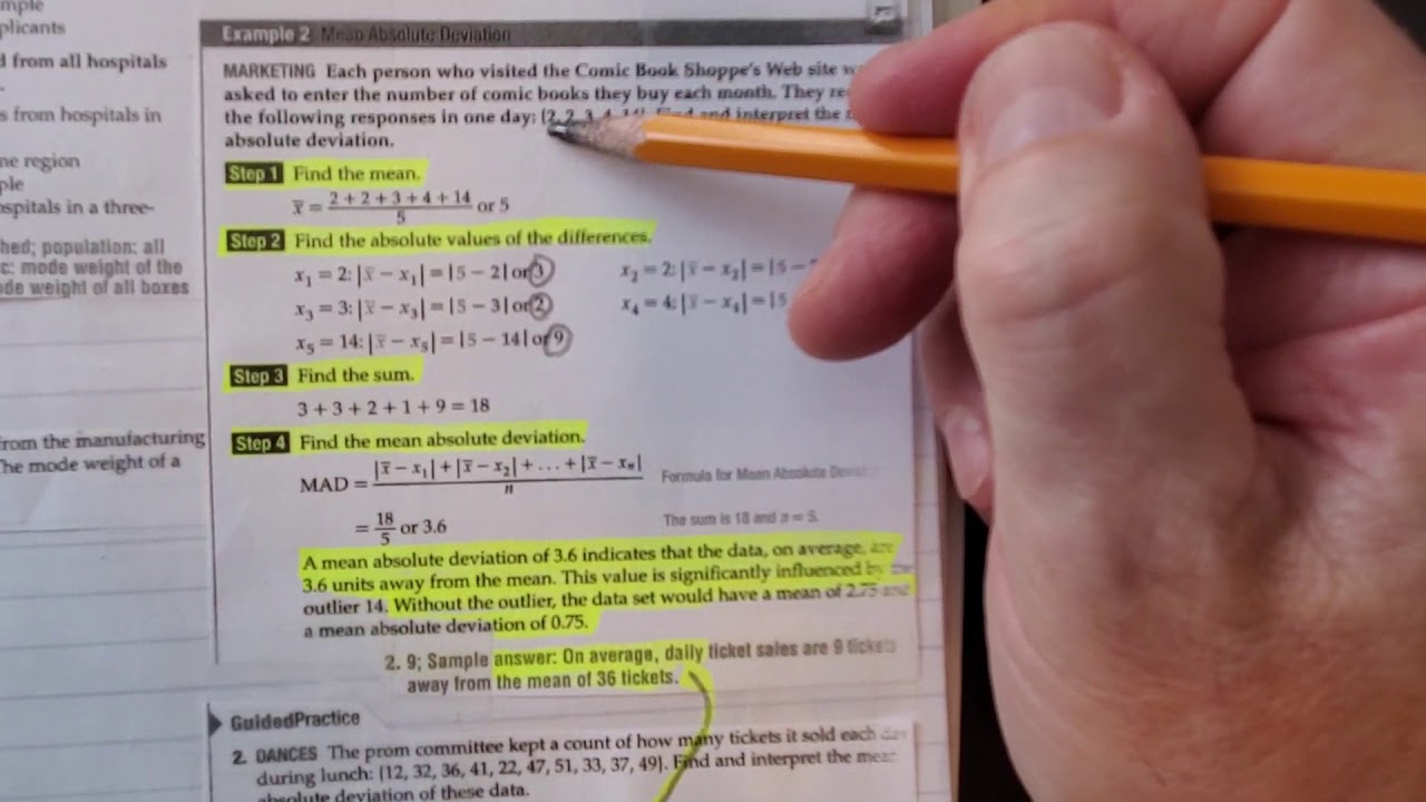 Mean Absolute Deviation 