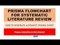 Systematic Literature Review - How to Generate a PRISMA Flowchart Automatically #prismaflowchart