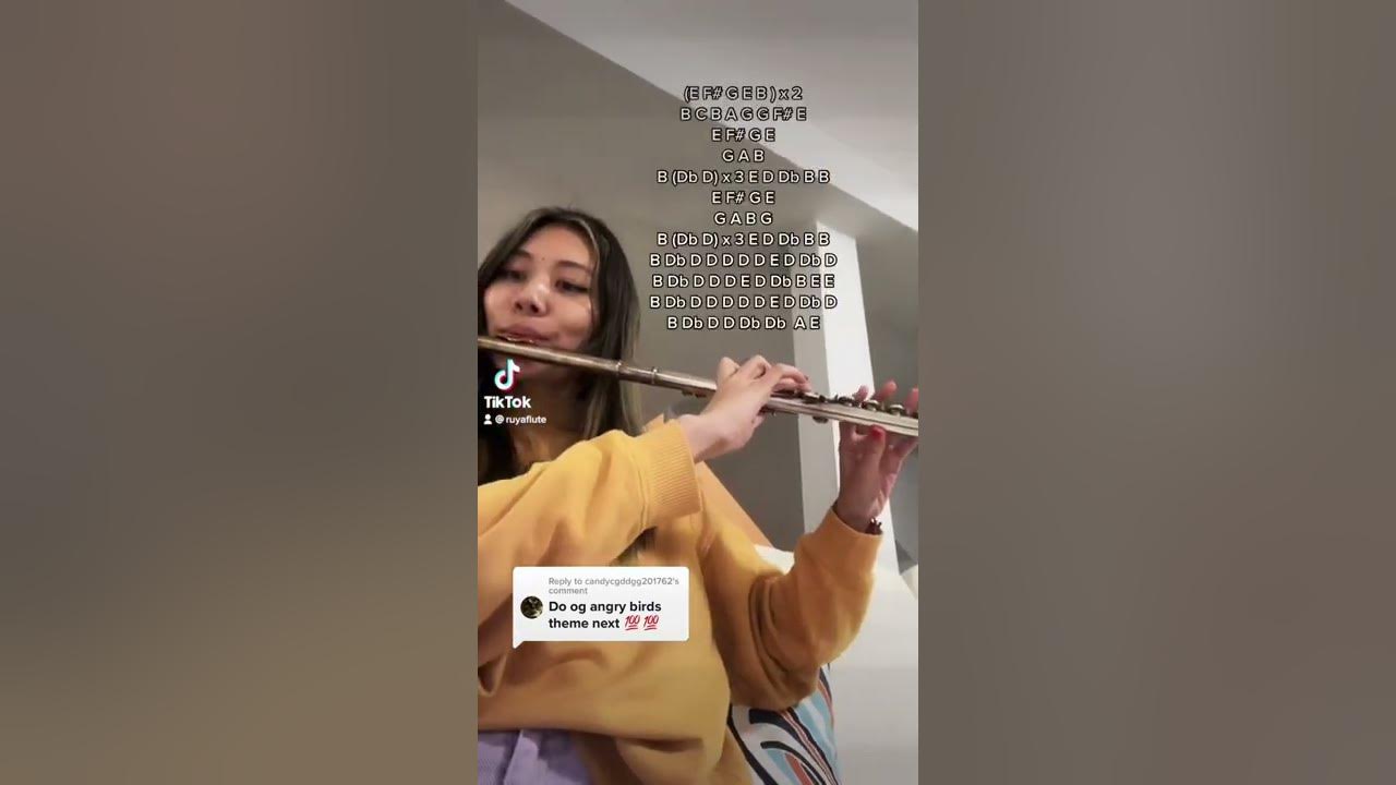 Angry birds theme (flute tutorial + notes) - YouTube