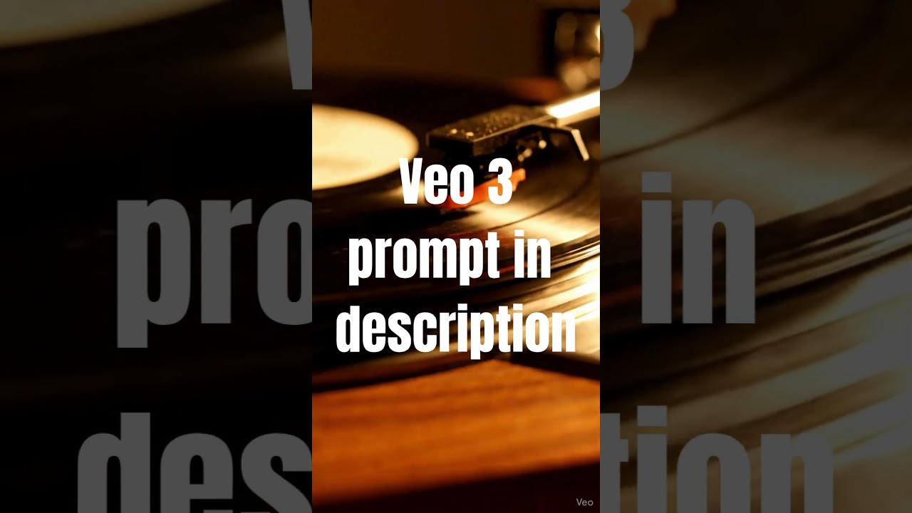 Veo 3 test: ASMR vinyl record player - prompt in description