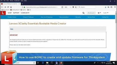 How to use the Lenovo XClarity Essentials Bootable Media Creator (BOMC) to update firmware