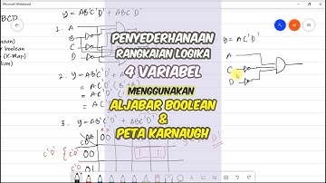 Penyederhanaan Rangkaian Gerbang Logika 4 Variabel dengan Aljabar Boolean dan Karnaugh Map