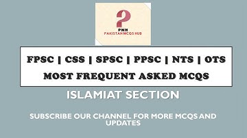 FPSC | CSS | SPSC | PPSC | NTS | ISLAMIAT MCQS PART 9