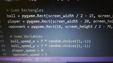 Tatva created a ping-pong game AI vs Human | code | visual studio | 49 lines of code