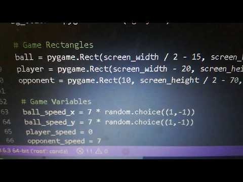 Tatva created a ping-pong game AI vs Human | code | visual studio | 49 lines of code