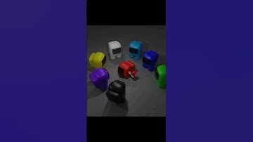 Modeling Among Us in Blender.