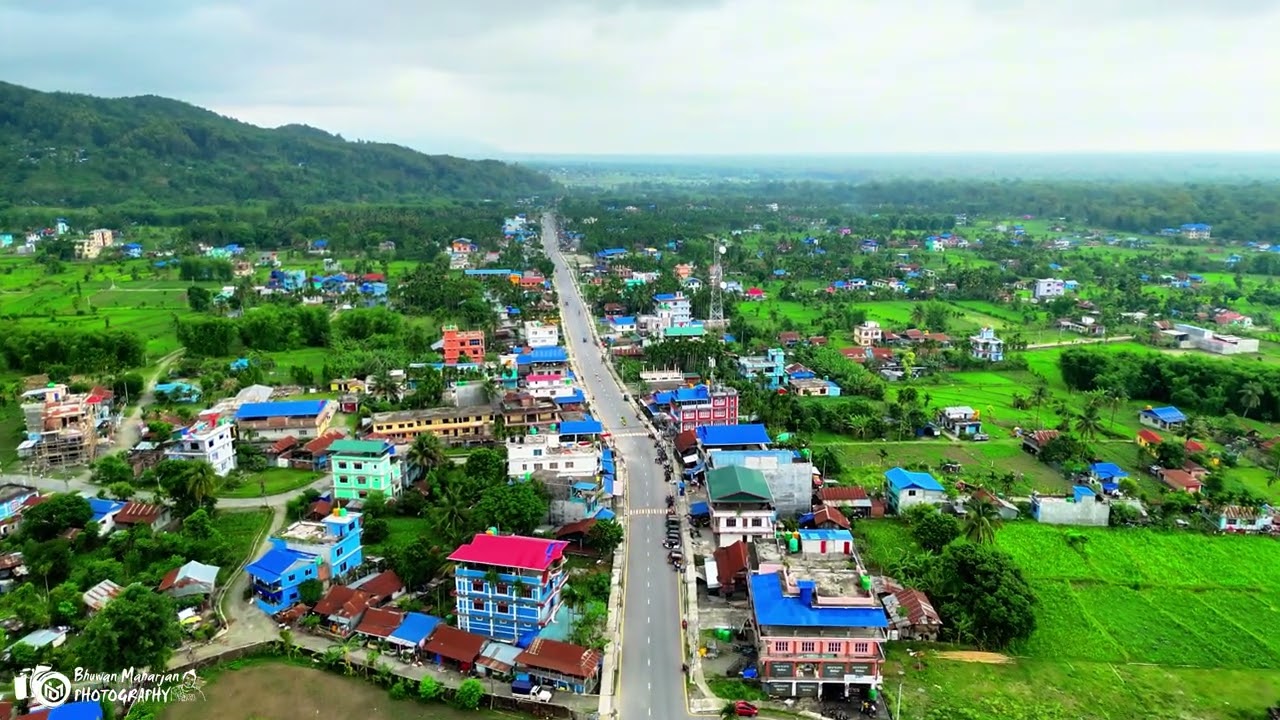 ड्रोन बाट कैद गरिएको मोरङ केरावारीको सुन्दर दृश्य Kerabari morang 