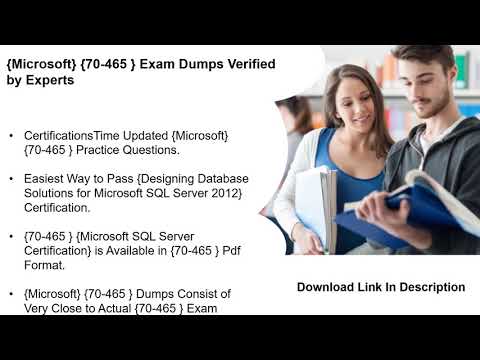 Guide to Pass Microsoft 70-465 certification with updated 70-465 Pdf Dumps | CertificationsTimes