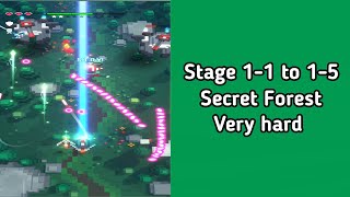 Sky Wings Shoot 'Em Up Walkthrough Stages 1-1 to 1-5 Secret Forest (Very Hard Difficulty) screenshot 5