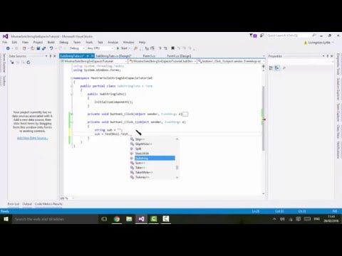 SUBSTRING Y INDEXOF EN C# - YouTube
