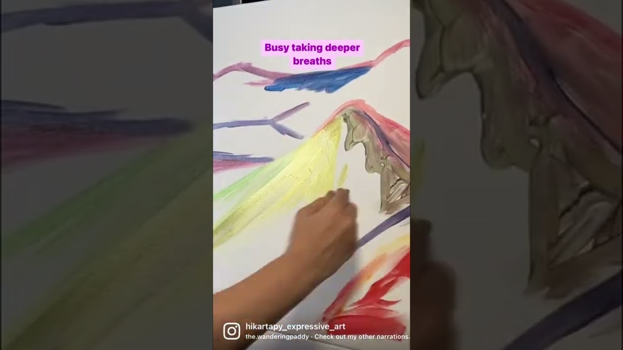 Busy making art, a break from the busy world, landscape painting