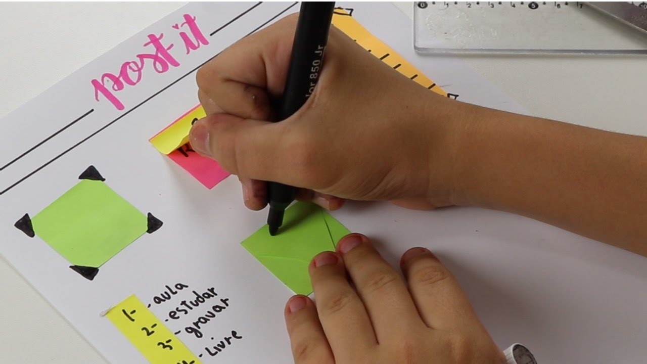 # 2 Como usar POST IT para deixar seu caderno lindo - YouTube