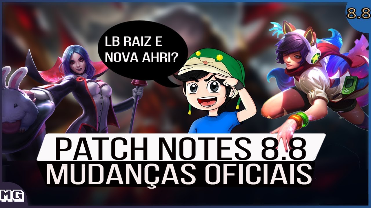 🔴 PATCH 8.8 OFICIAL - "Nova" LEBLANC + Mini Rework AHRI e VARUS -  Muitos Buffs VI e JANNA Nerfada