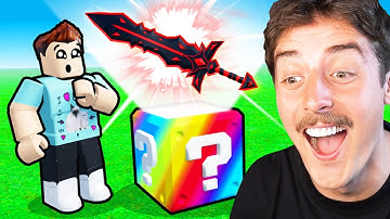 I got the RAREST WEAPON in Roblox Lucky Blocks Battlegrounds