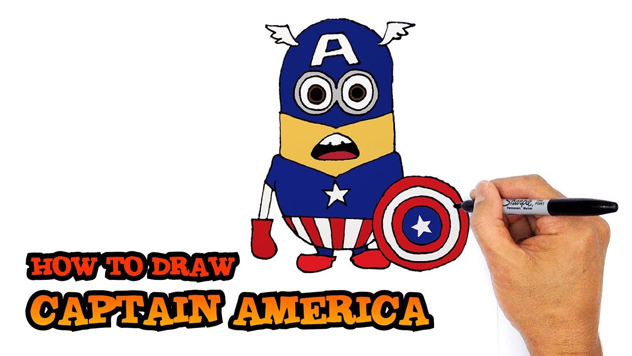 How To Draw Captain America Cute And Easy Kidslv Youtube
