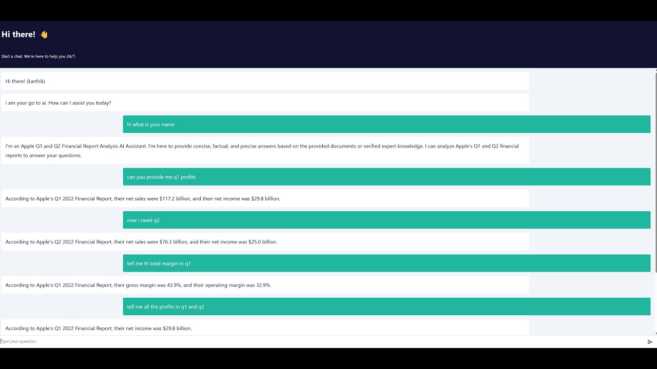 Apple Earnings Chatbot: Conversational AI for Financial Data 