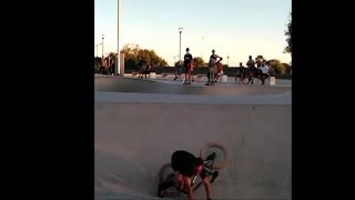 Biker Landed Hard On His Face Doing A Trick On The Ramp