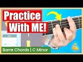 Practice With Me! | Barre Chord Formation - C Minor | How to Play Barre Chords EASY Daily Warm Up! 🎸
