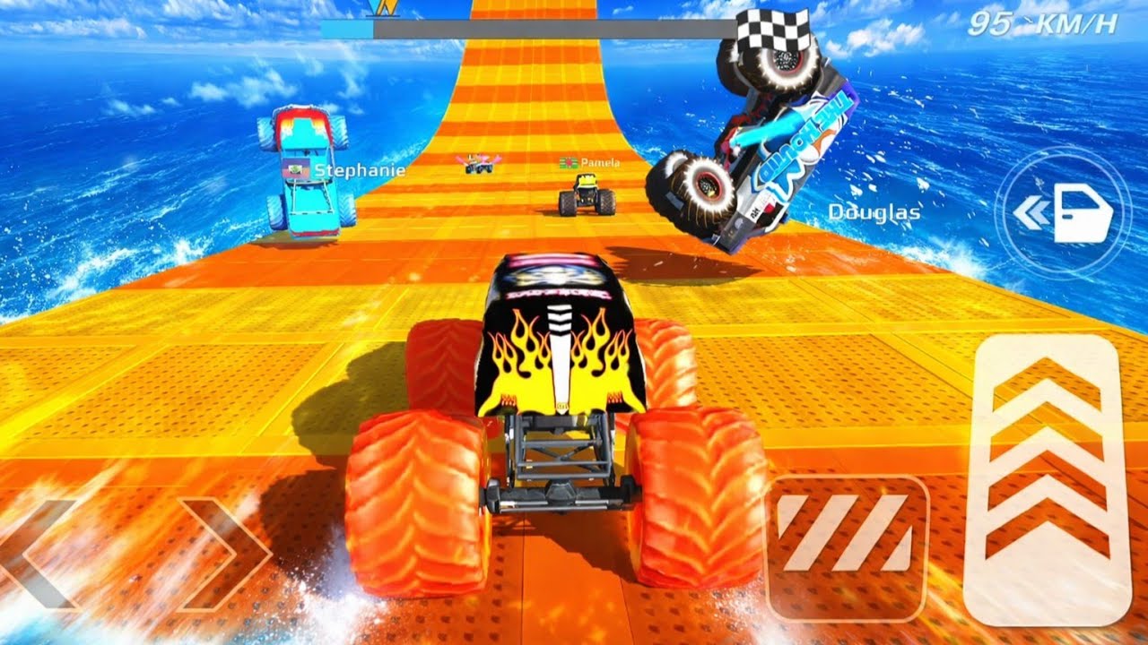 INSANE Mega Ramp 😯 | Monster Truck Impossible Driving & Extreme Stunts | Gameplay