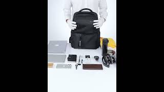 Arctic Hunter B00477 CHS 15 6 Inch Oxford Casual Compact Laptop Business USB AUX Backpack bag, Black