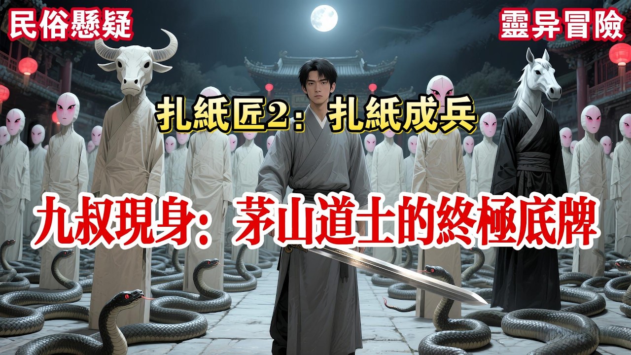 【扎纸匠2：扎纸成兵】子时！我在城隍庙摆下「百鬼夜行纸人阵」。一百零八个我亲手扎的纸人，静立在月光下。从牛头马面到黑白无常，栩栩如生。阵外！#有声小说 #小说 #悬疑 #助眠