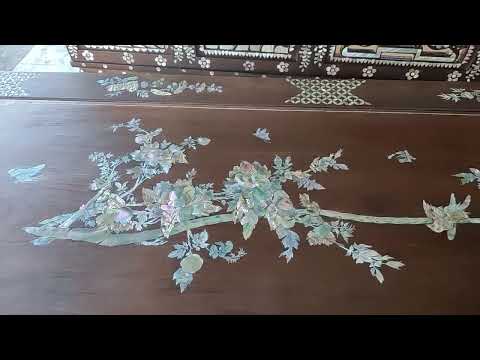 Video Bộ trường kỷ chân móng cẩn ốc xà cừ .đt 0939.873.973 - youtube