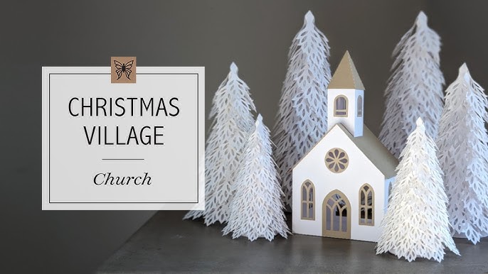 DIY Christmas Village with the Cricut Maker - The Happy Scraps