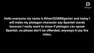 Can Plotagon Speak Spanish?