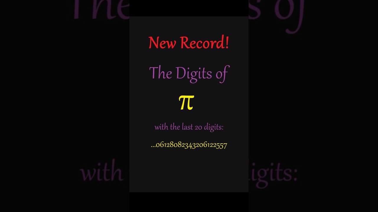 Breaking Pi: The New World Record Revealed!