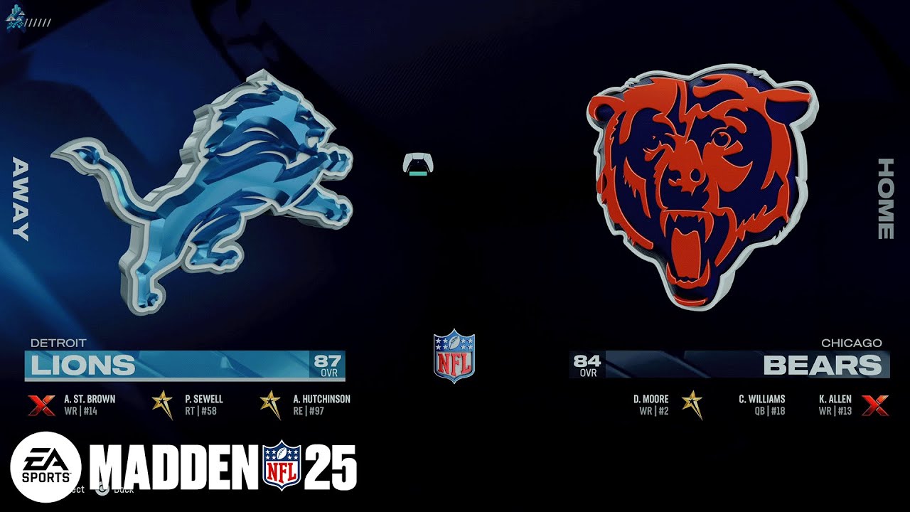 Madden NFL 25 Franchise Week 16 - Lions vs Bears | 12.22.2024 - YouTube