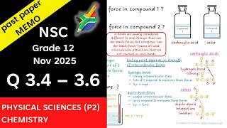 MEMO Q3.4-3.6 DBE Grade 12 NSC Paper 2 2025 How intermolecular forces affect boiling point
