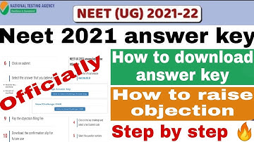 NEET 2021 ANSWER KEY:-How to raise objection, HOW TO DOWNLOAD ANSWER KEY,neet 2021 latest news today
