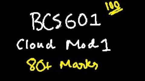 CLOUD COMPUTING MODULE 1 BCS601 | 22 Scheme VTU 6th SEM CSE