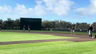 Infield drills for Brandon Lowe, Ryan O’Hearn